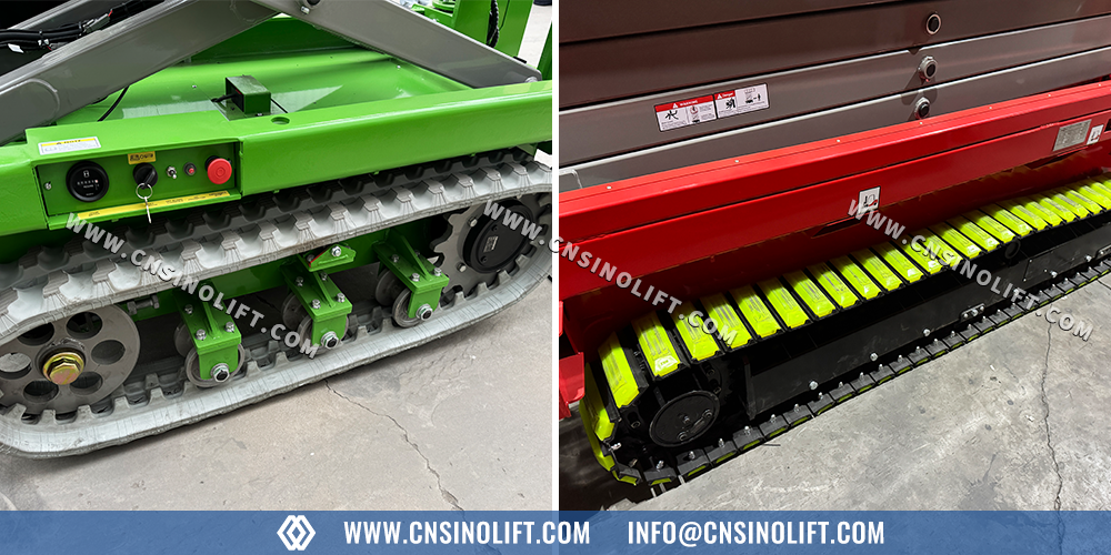 Comparison of different crawler track types